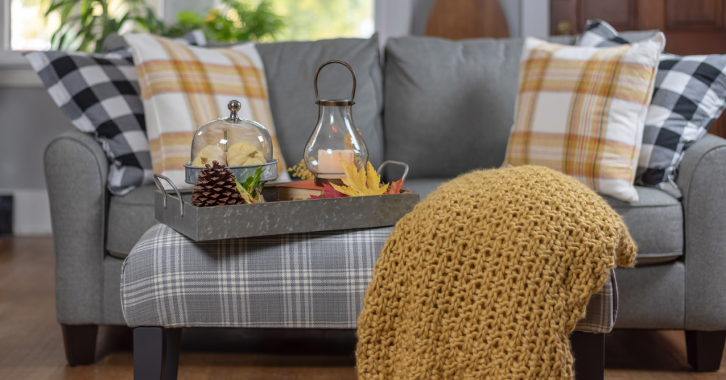 Autumn home decor, comfy fall design for your home